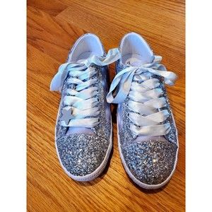 The Bradford Exchange Silver Sparkle Marilyn Monroe Sneakers Size 8